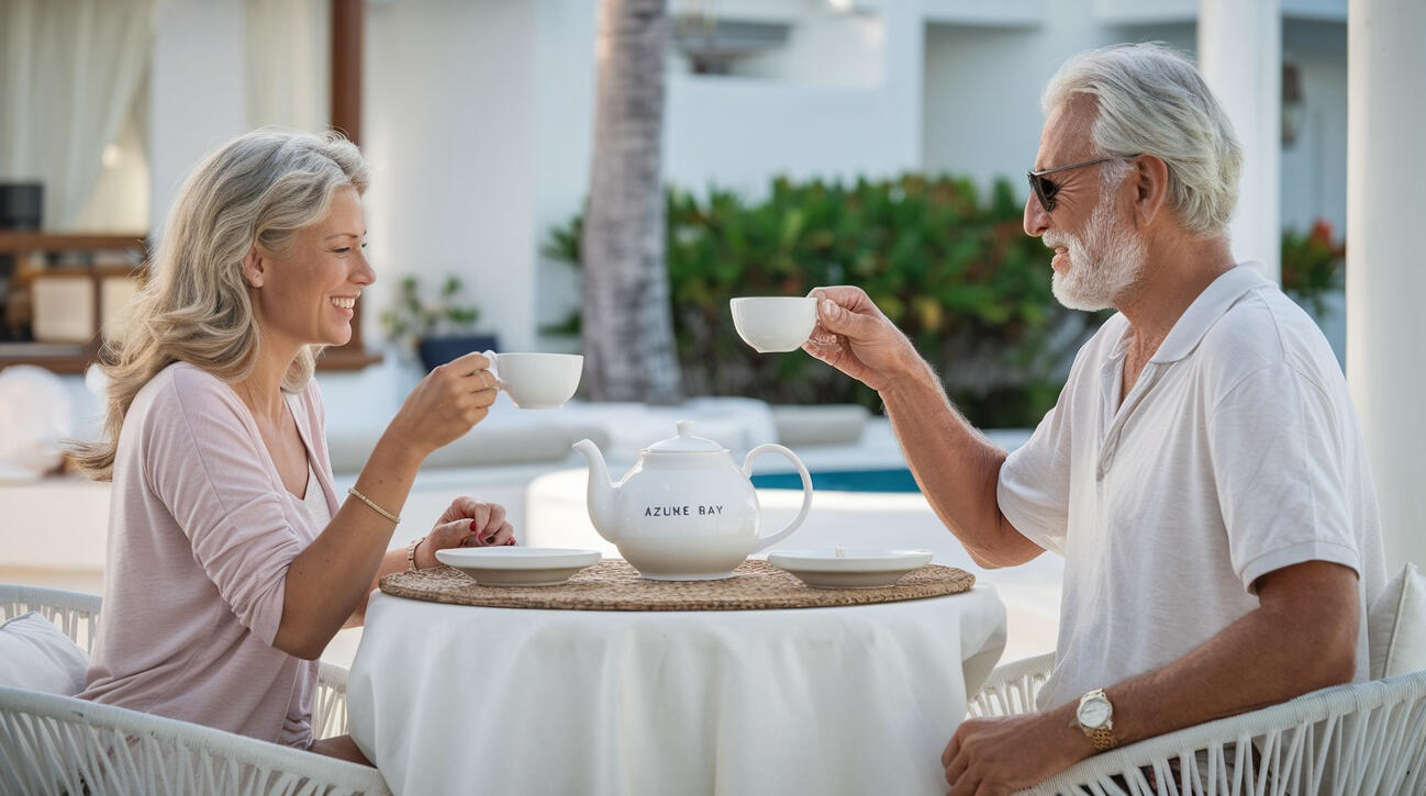 Azure Bay Resort Printed Teapot